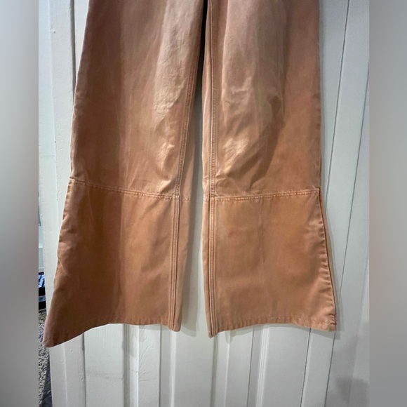 Ulla Johnson Wide Leg Margot Jean Tan/Orange Jeans - Picture 2 of 8